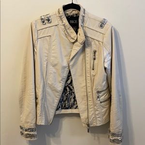 Pleather zip up jacket